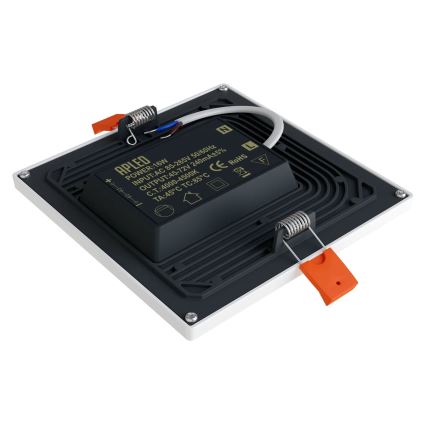 APLED - LED Ugradbena svjetiljka SQUARE SLIM LED/16W/230V 14,5x14,5 cm bijela