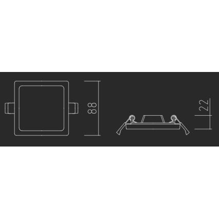 APLED - LED Ugradbena svjetiljka SQUARE SLIM LED/8W/230V 9x9 cm bijela