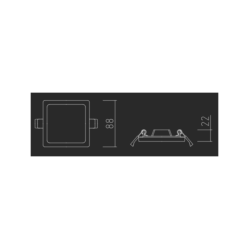 APLED - LED Ugradbena svjetiljka SQUARE SLIM LED/8W/230V 9x9 cm bijela