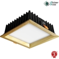 APLED - LED Ugradbena svjetiljka SQUARE WOODLINE LED/12W/230V 3000K 17x17 cm bor masivni