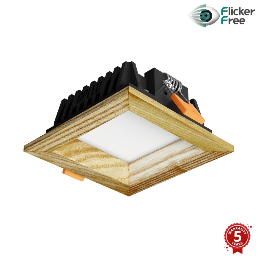 APLED - LED Ugradbena svjetiljka SQUARE WOODLINE LED/3W/230V 3000K 9x9 cm jasen masivni