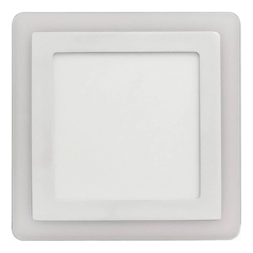 APLED - LED Ugradbena svjetiljka za kupaonicu SQUARE DUO LED/4W + LED/12W/230V IP41 3000/4000K 19,5x19,5 cm bijela
