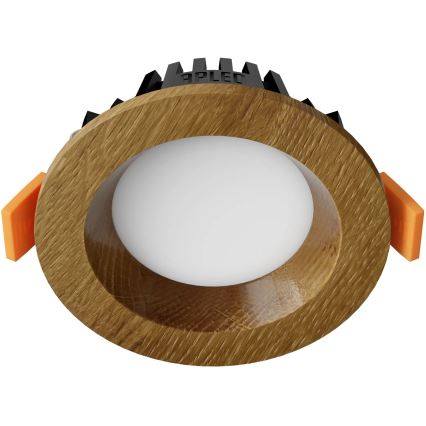 APLED - LED Ugradbena svjetiljka RONDO WOODLINE LED/3W/230V 3000K promjer 9 cm masivni hrast