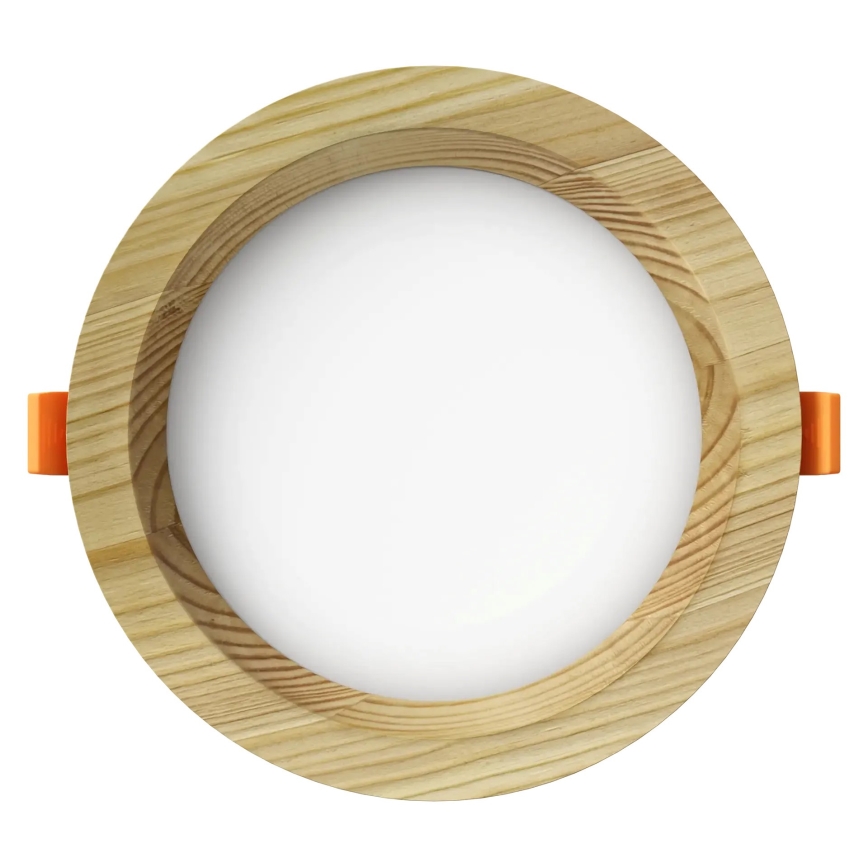 APLED - LED Ugradbena svjetiljka RONDO WOODLINE LED/6W/230V 3000K promjer 15 cm masivna borovina