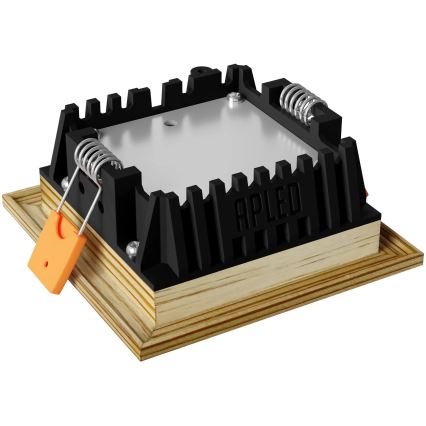 APLED - LED Ugradbena svjetiljka SQUARE WOODLINE LED/3W/230V 4000K 9x9 cm masivna borovina