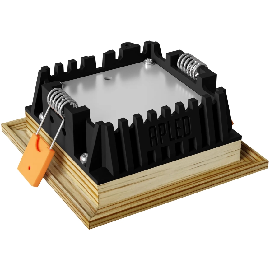 APLED - LED Ugradbena svjetiljka SQUARE WOODLINE LED/3W/230V 4000K 9x9 cm masivna borovina