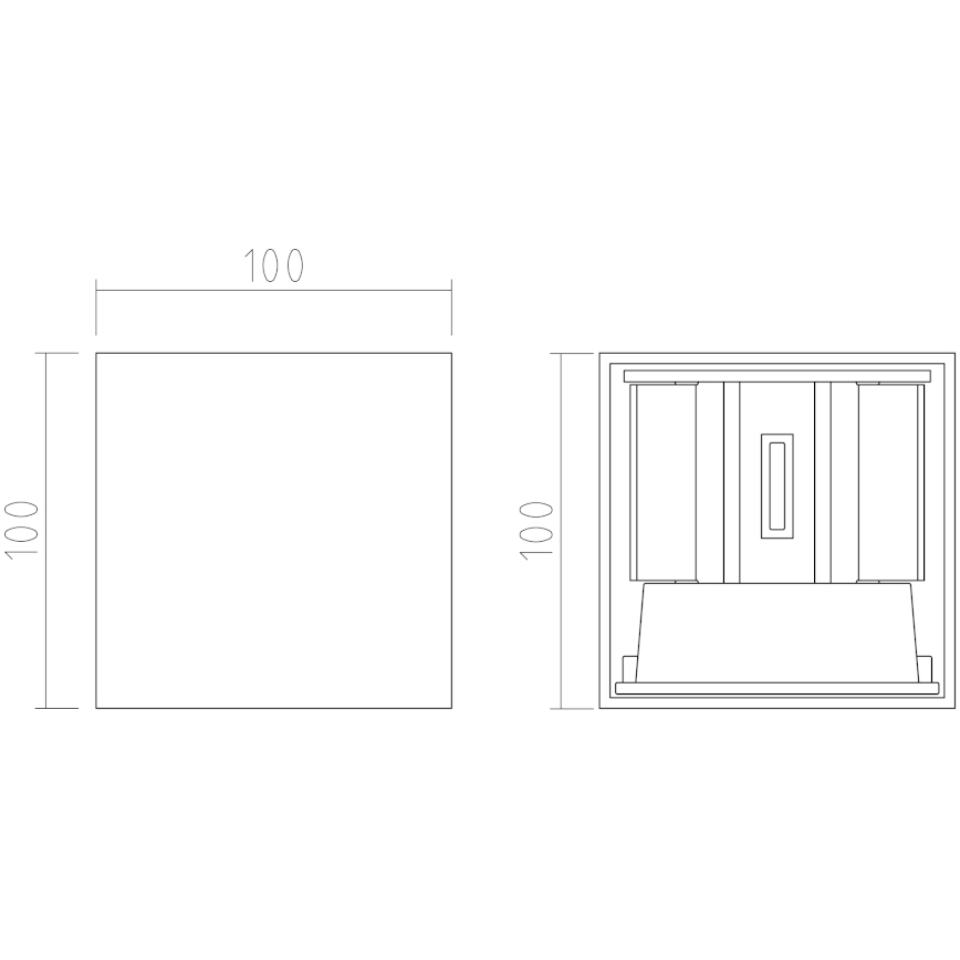 APLED - LED Vanjska zidna svjetiljka CUBE 2xLED/3W/230V IP65