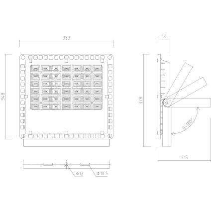 APLED - LED vanjski reflektor PRO LED/150W/230V IP66 15000lm 6000K