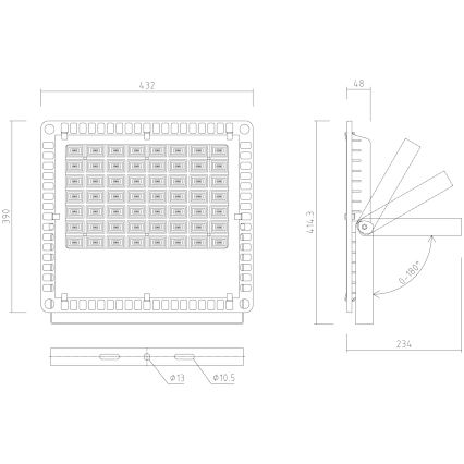 APLED - LED vanjski reflektor PRO LED/200W/230V IP66 20000lm 6000K