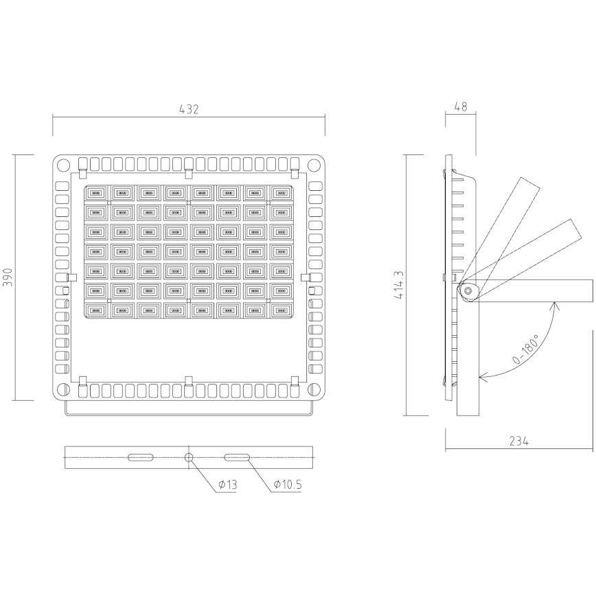 APLED - LED vanjski reflektor PRO LED/200W/230V IP66 20000lm 6000K