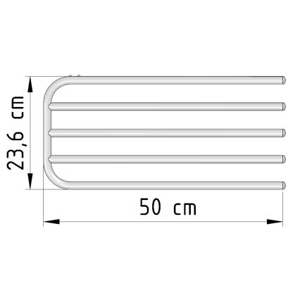 Aqualine - Držač ručnika za radijator 50 cm bijela