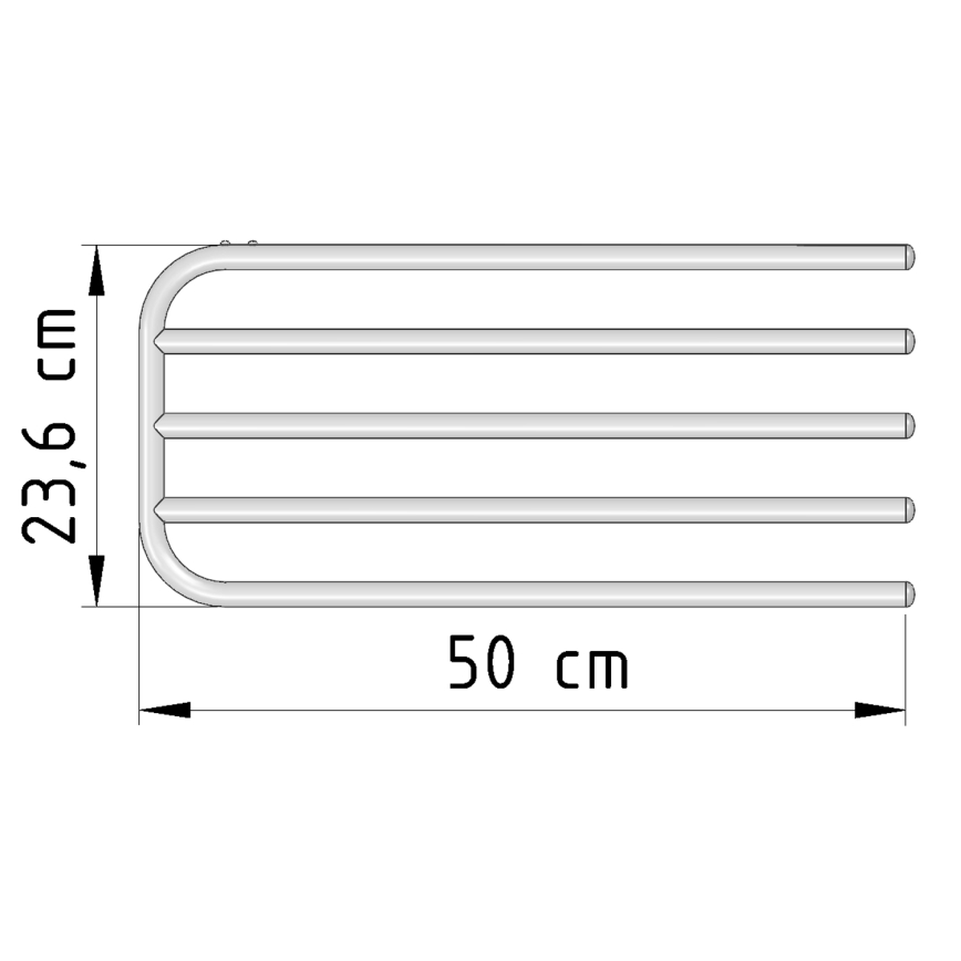 Aqualine - Držač ručnika za radijator 50 cm bijela