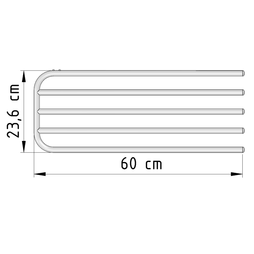 Aqualine - Držač ručnika za radijator 60 cm bijela