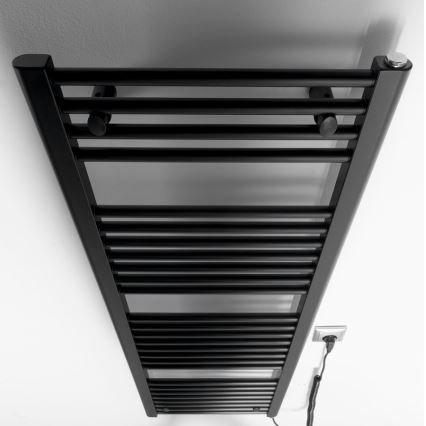 Aqualine - Električni kupaonski radijator DIRECT-E 400W 132x45 cm mat crna