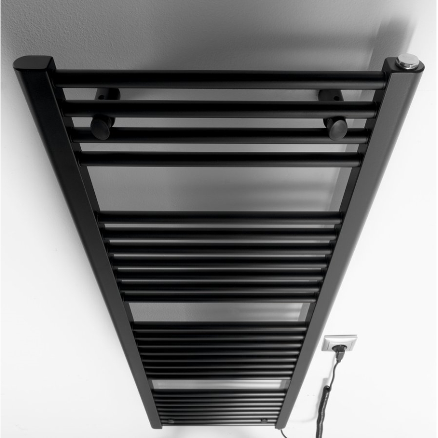 Aqualine - Električni kupaonski radijator DIRECT-E 400W 132x45 cm mat crna