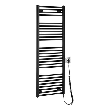 Aqualine - Električni kupaonski radijator DIRECT-E 400W/230V 132 cm mat crni ravni