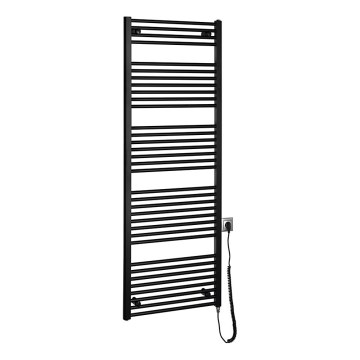 Aqualine - Električni kupaonski radijator DIRECT-E 800W/230V 168 cm mat crni ravni