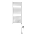 Aqualine - Električni kupaonski radijator TONDI-E 300W/230V 97 cm bijeli ravni