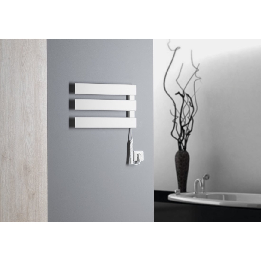 Aqualine - Električno sušilo za ručnike ELVIS 50W/230V 34,2 cm bijela desna