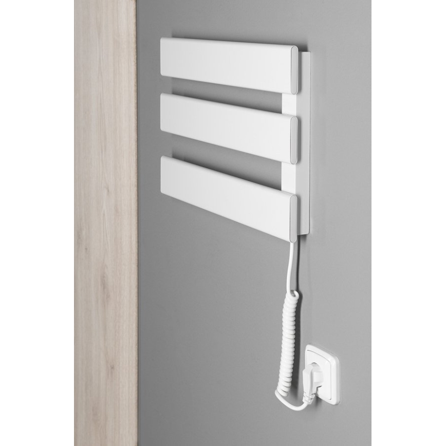 Aqualine - Električno sušilo za ručnike ELVIS 50W/230V 34,2 cm bijela desna