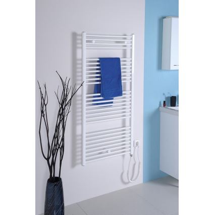 Aqualine - Kupaonski električni radijator DIRECT-E 300W/230V 96 cm bijela ravni