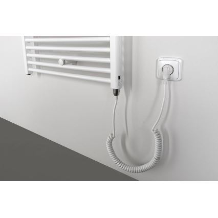 Aqualine - Kupaonski električni radijator DIRECT-E 300W/230V 96 cm bijela ravni