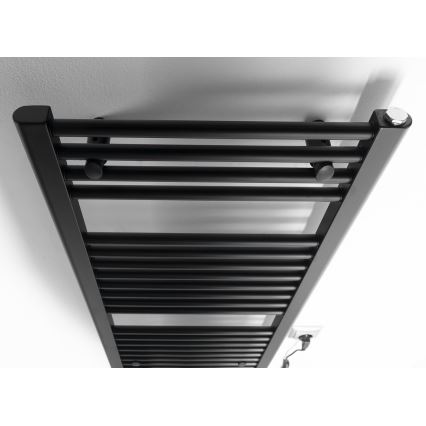 Aqualine - Kupaonski električni radijator DIRECT-E 300W/230V 96 cm mat crna ravni