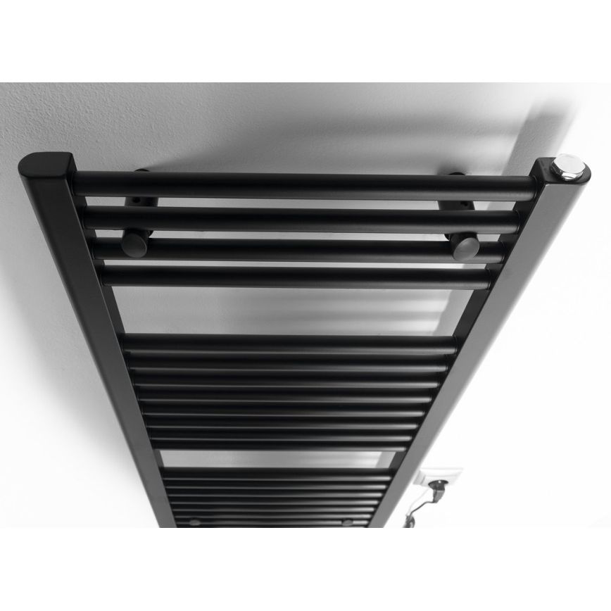 Aqualine - Kupaonski električni radijator DIRECT-E 300W/230V 96 cm mat crna ravni