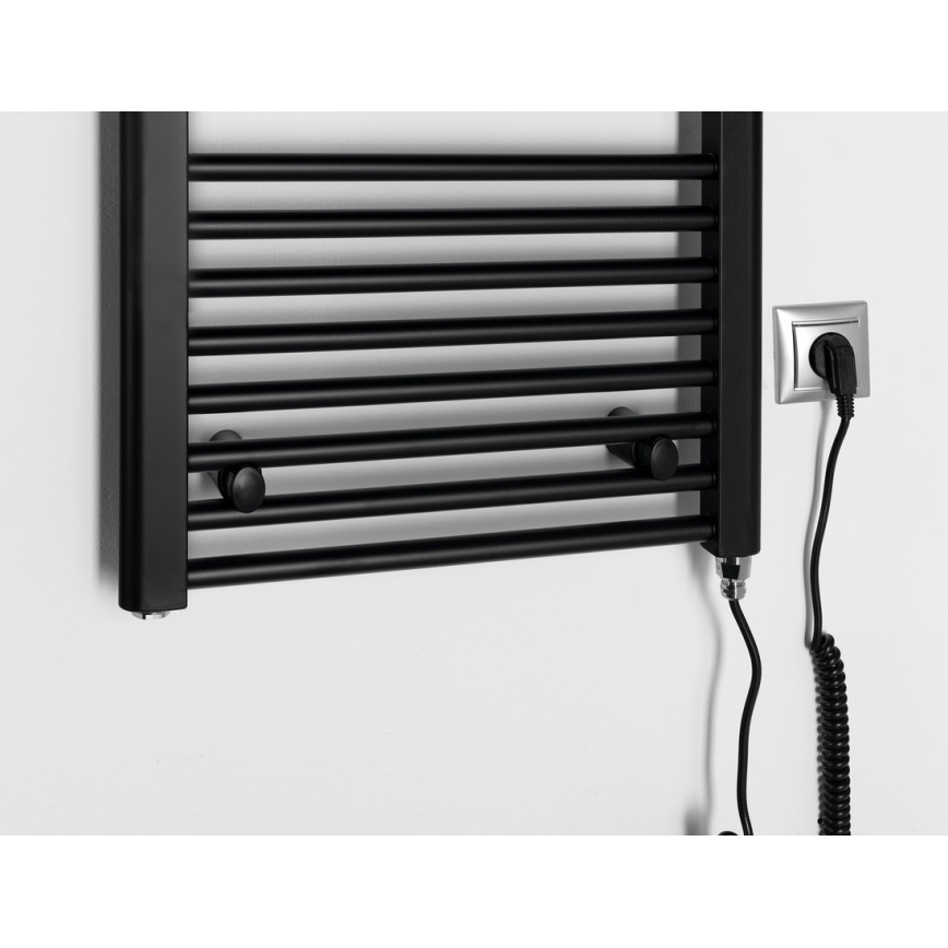 Aqualine - Kupaonski električni radijator DIRECT-E 300W/230V 96 cm mat crna ravni