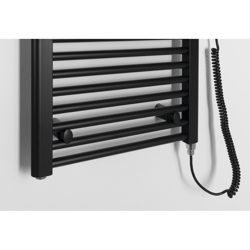 Aqualine - Kupaonski električni radijator DIRECT-E 400W/230V 132 cm mat crna ravni