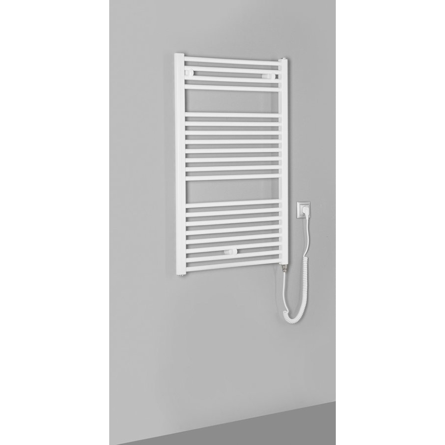 Aqualine - Kupaonski električni radijator DIRECT-E 400W/230V 96 cm bijela ravni