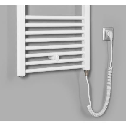 Aqualine - Kupaonski električni radijator DIRECT-E 400W/230V 96 cm bijela ravni