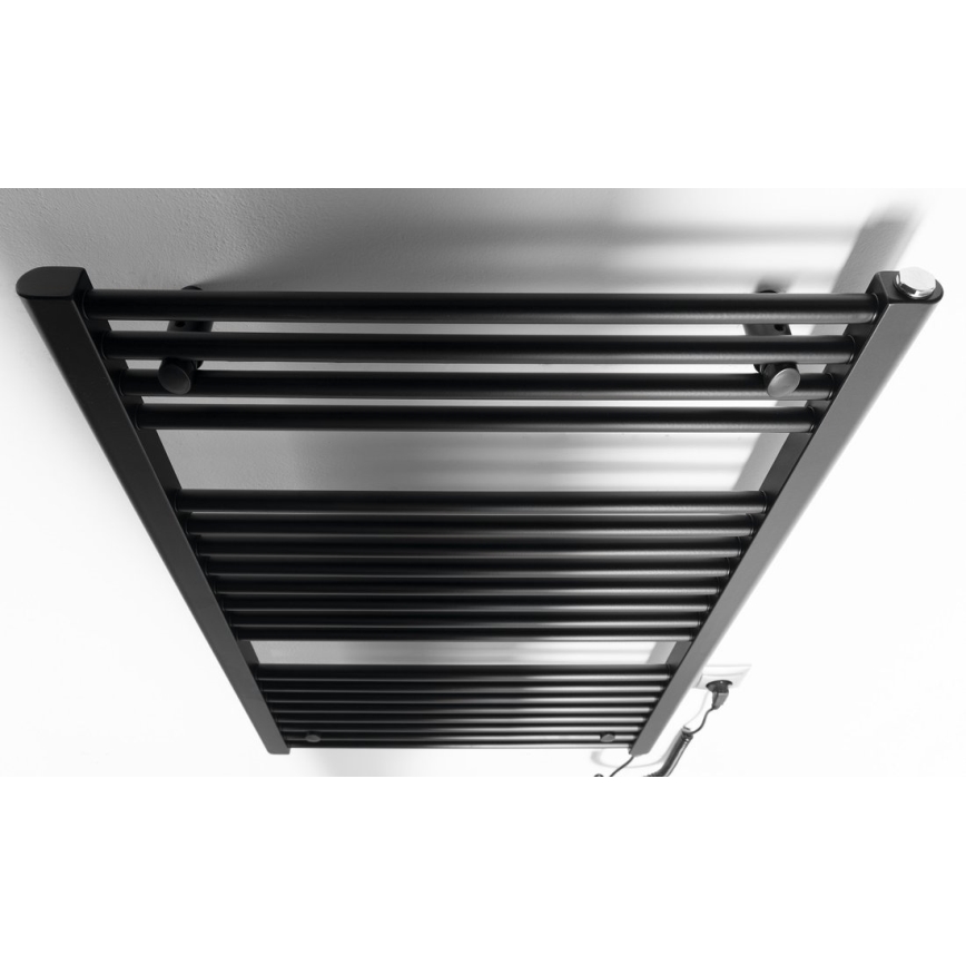 Aqualine - Kupaonski električni radijator DIRECT-E 400W/230V 96 cm mat crna ravni