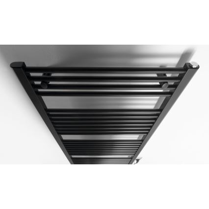 Aqualine - Kupaonski električni radijator DIRECT-E 600W 132x60 cm mat crne boje