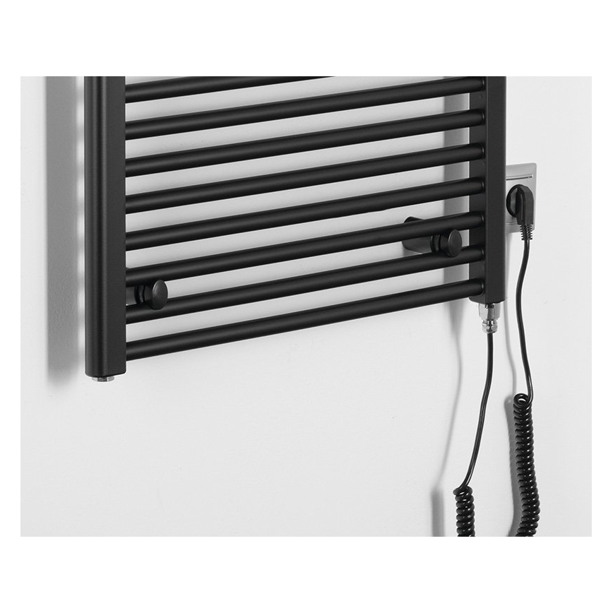 Aqualine - Kupaonski električni radijator DIRECT-E 600W/230V 132 cm mat crna ravni