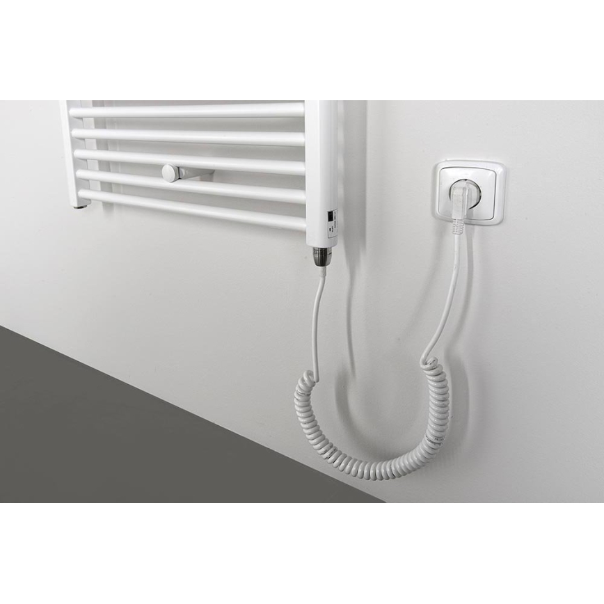 Aqualine - Kupaonski električni radijator DIRECT-E 800W/230V 168 cm bijela ravni