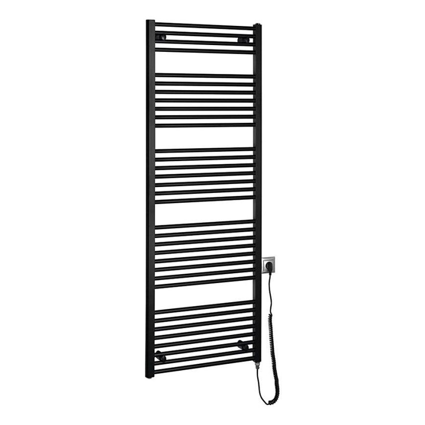 Aqualine - Kupaonski električni radijator DIRECT-E 800W/230V 168 cm mat crna ravni