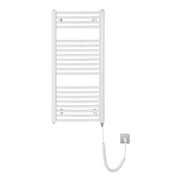 Aqualine - Kupaonski električni radijator ORBIT-E 300W 96x45 cm bijeli okrugli