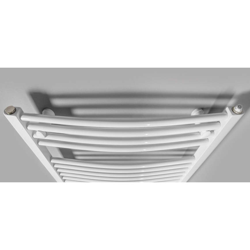 Aqualine - Kupaonski električni radijator ORBIT-E 300W 96x45 cm bijeli okrugli