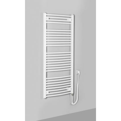 Aqualine - Kupaonski električni radijator ORBIT-E 600W/230V 132 cm bijela oble