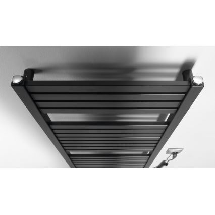 Aqualine - Kupaonski električni radijator TONDI-E 300W/230V 97 cm mat crna ravni