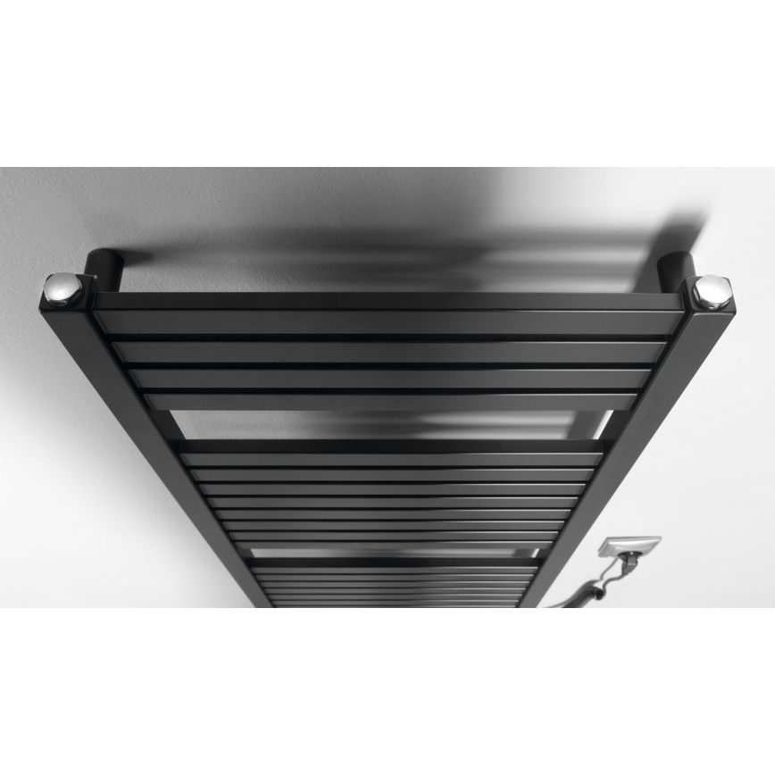 Aqualine - Kupaonski električni radijator TONDI-E 300W/230V 97 cm mat crna ravni