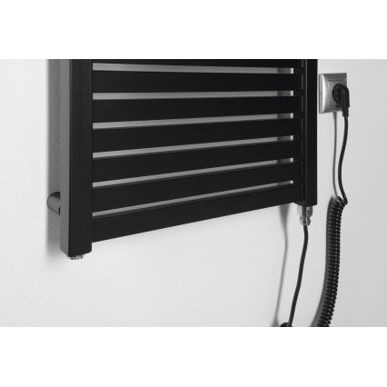Aqualine - Kupaonski električni radijator TONDI-E 300W/230V 97 cm mat crna ravni