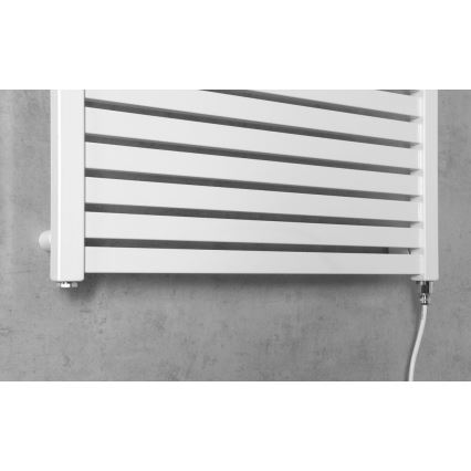 Aqualine - Kupaonski električni radijator TONDI-E 400W/230V 97 cm bijela ravni