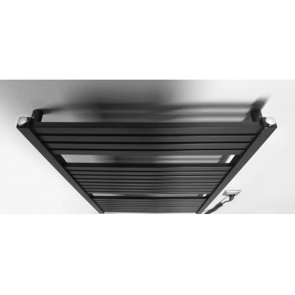 Aqualine - Kupaonski električni radijator TONDI-E 400W/230V 97 cm mat crna ravni