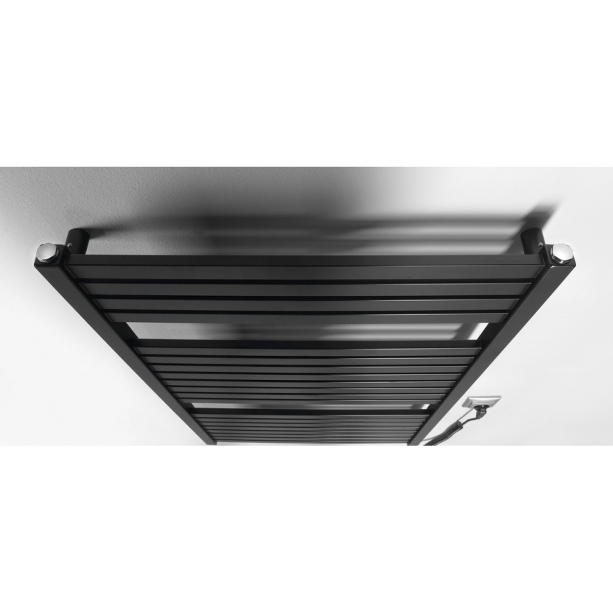 Aqualine - Kupaonski električni radijator TONDI-E 400W/230V 97 cm mat crna ravni