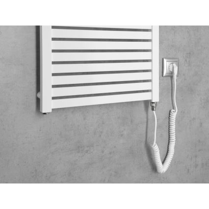 Aqualine - Kupaonski električni radijator TONDI-E 500W/230V 133 cm bijela ravni