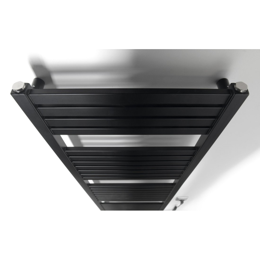 Aqualine - Kupaonski električni radijator TONDI-E 500W/230V 133 cm mat crna ravni