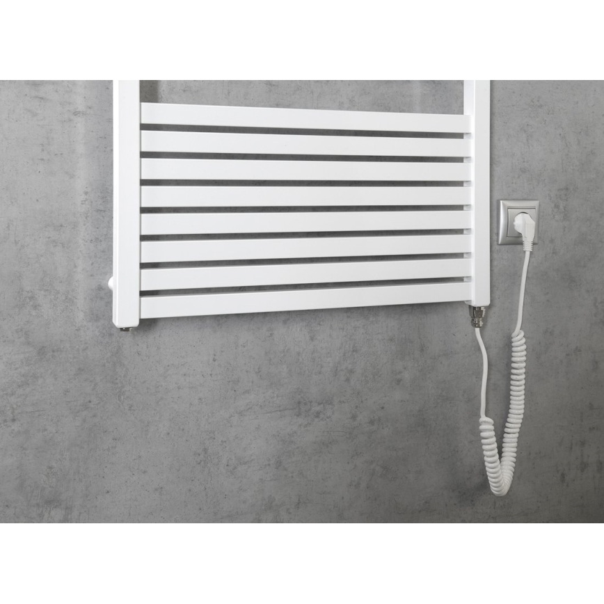 Aqualine - Kupaonski električni radijator TONDI-E 800W/230V 169 cm bijela ravni