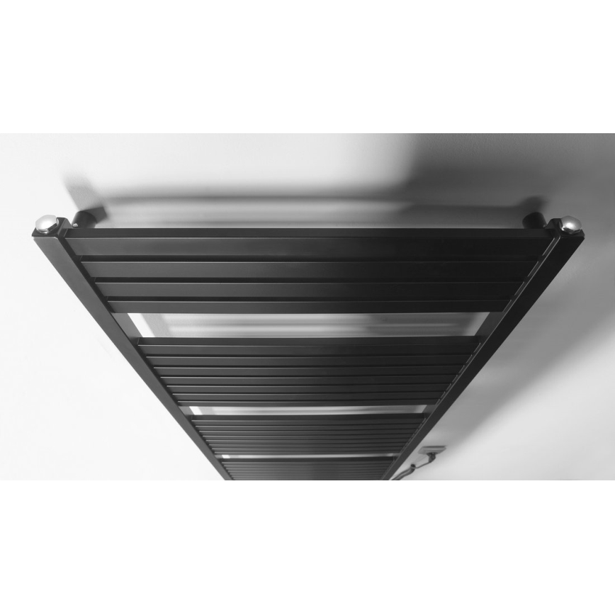 Aqualine - Kupaonski električni radijator TONDI-E 800W/230V 169 cm mat crna ravni